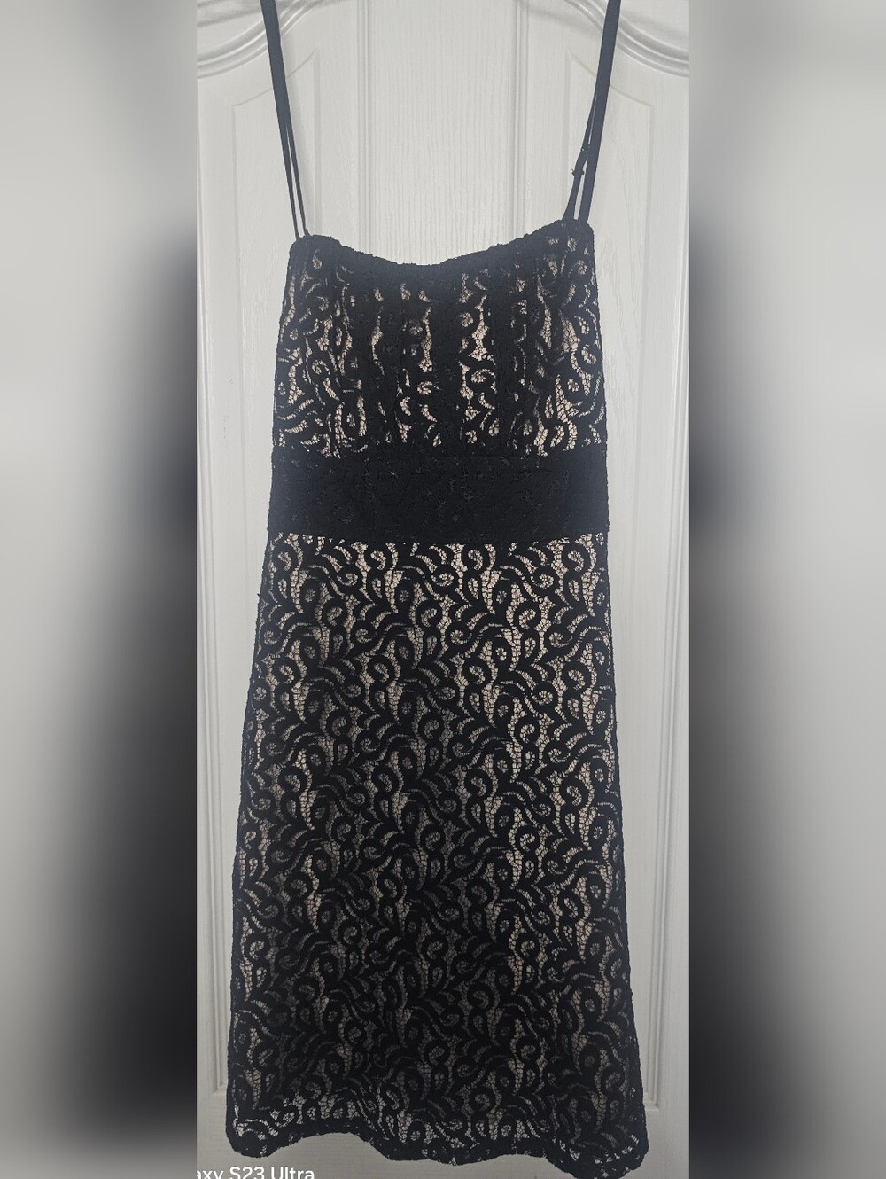 BE COOL Black Lace Strapless Cocktail Dress SIZE large - Picture 2 of 11